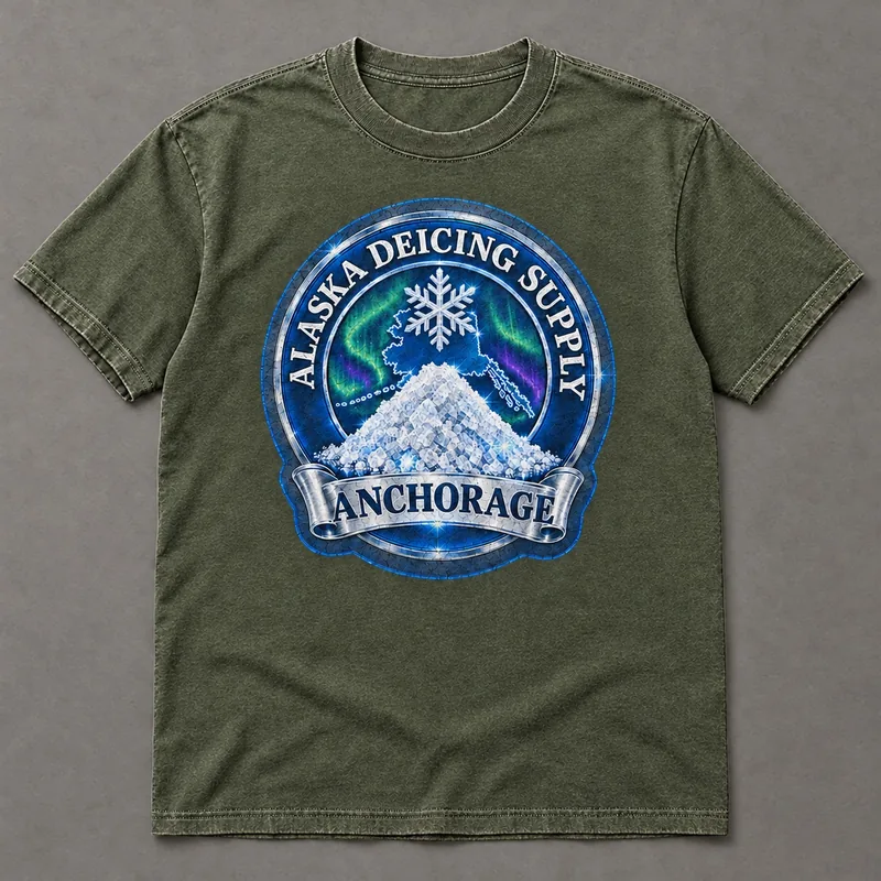 Alaska Deicing Supply tee with state badge